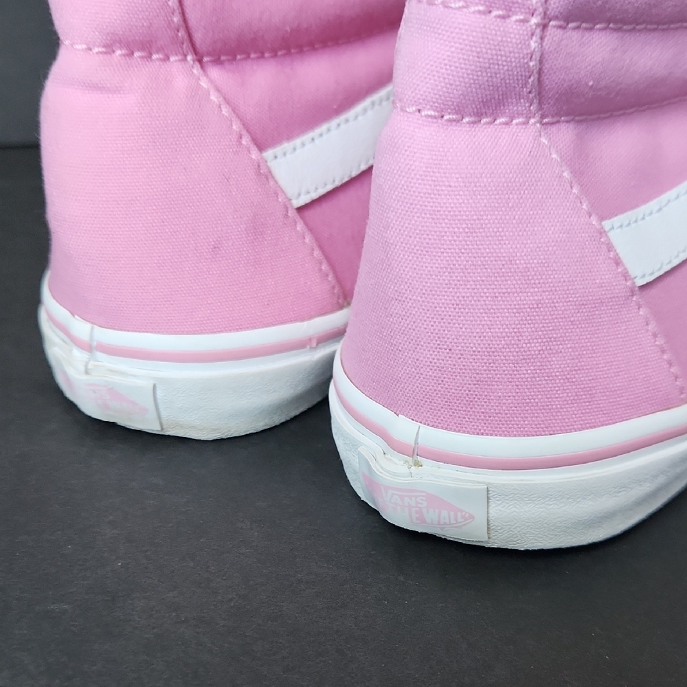 Vans Sk8-Hi Canvas Pink High-Top Skate Sneakers Women’s Size 10.5 Men’s Size 9 - Picture 7 of 10